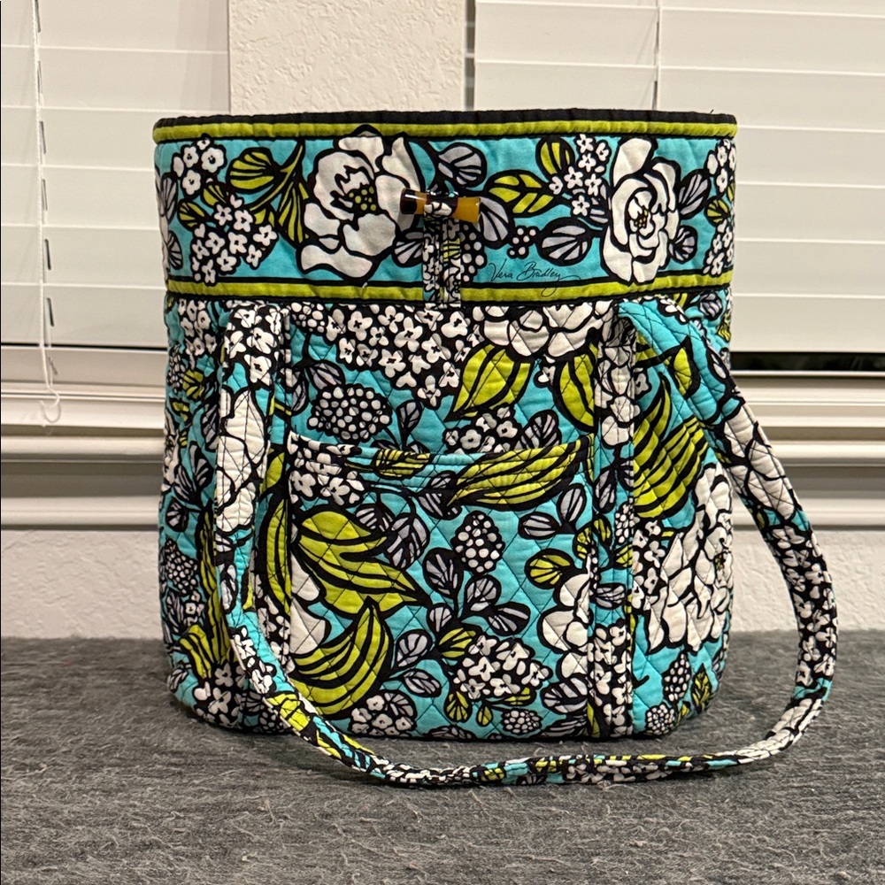 Vera Bradley Turquoise Floral Quilted Crossbody Bag